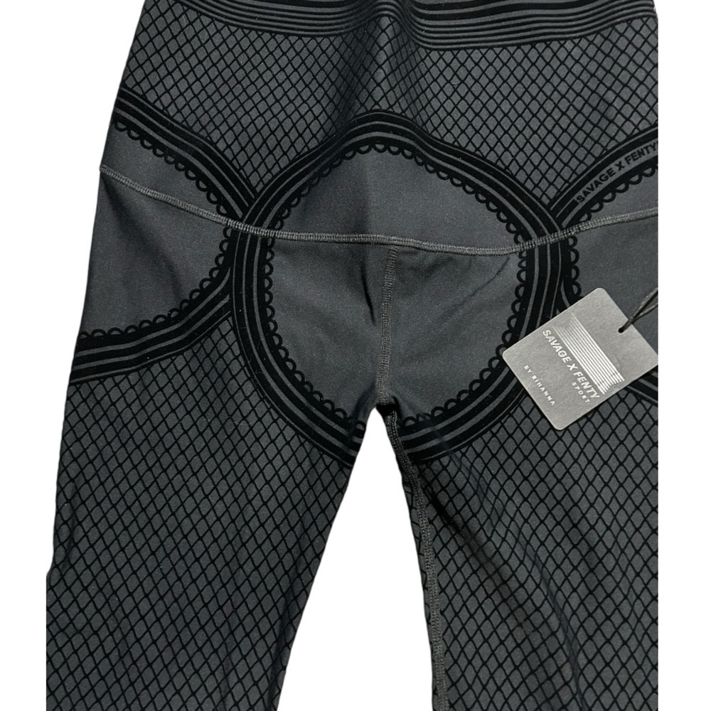 NWT SAVAGE X FENTY SPECIAL FX HIGH-WAIST GARTER LEGGING M and XL Black - Picture 9 of 12